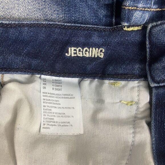 American Eagle Jegging Skinny Jeans Women Size 4 Short 26x26 in Blue Stretch - Picture 7 of 7